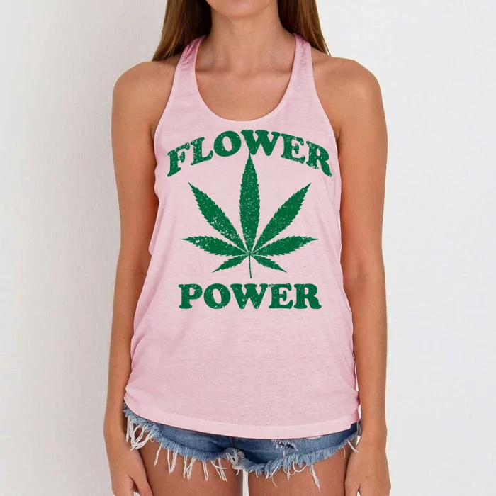 Flower Power Women's Knotted Racerback Tank