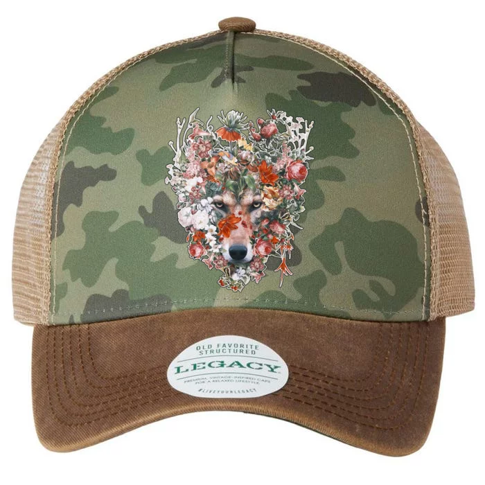 Flower Wolf Wilderness Floral Legacy Tie Dye Trucker Hat