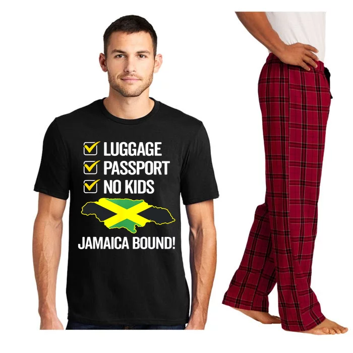 Funny Luggage Passport No Kids Jamaica Checklist Souvenir Pajama Set