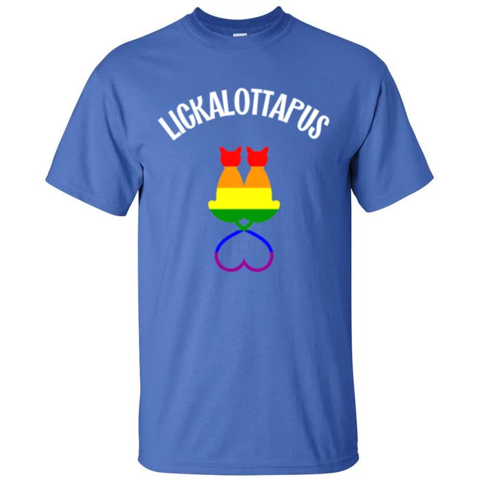 Funny Lesbian Pride Stuff Gay Cat In A Pocket Lickalottapus Gift Tall T-Shirt