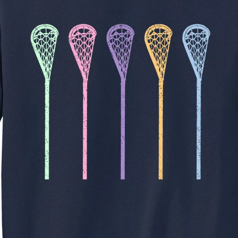 Funny Lacrosse Player Girl Gift Lax Sticks Cute Gift Tall Sweatshirt