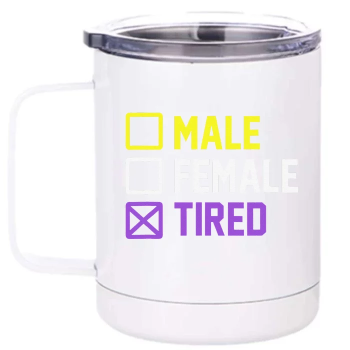 Funny LGBT Pride Nonbinary Flag Non Binary Front & Back 12oz Stainless Steel Tumbler Cup