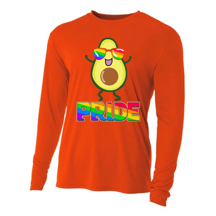 Funny LGBT Pride Avocado Cooling Performance Long Sleeve Crew