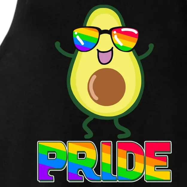 Funny LGBT Pride Avocado Ladies Tri-Blend Wicking Tank