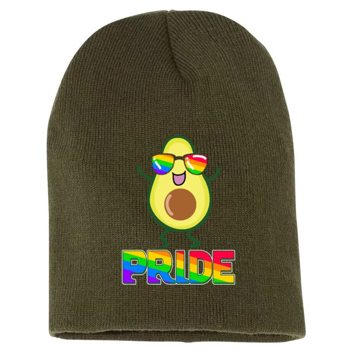 Funny LGBT Pride Avocado Short Acrylic Beanie