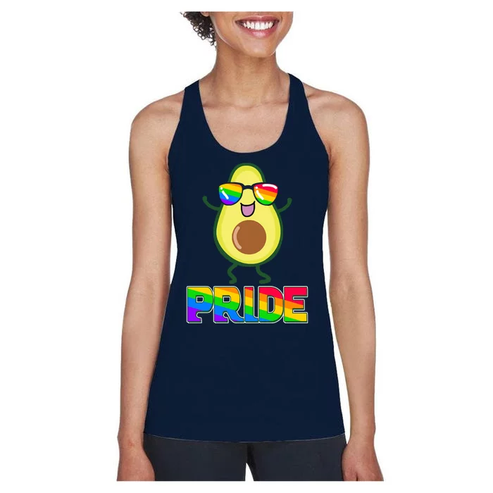 Funny LGBT Pride Avocado Women's Racerback Tank