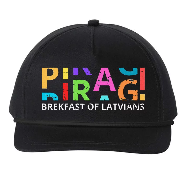 Funny Latvian Piragi Latvia Food Pride Gift Snapback Five-Panel Rope Hat