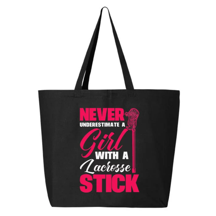 Funny Lacrosse Player A With A Lacrosse Stick 25L Jumbo Tote