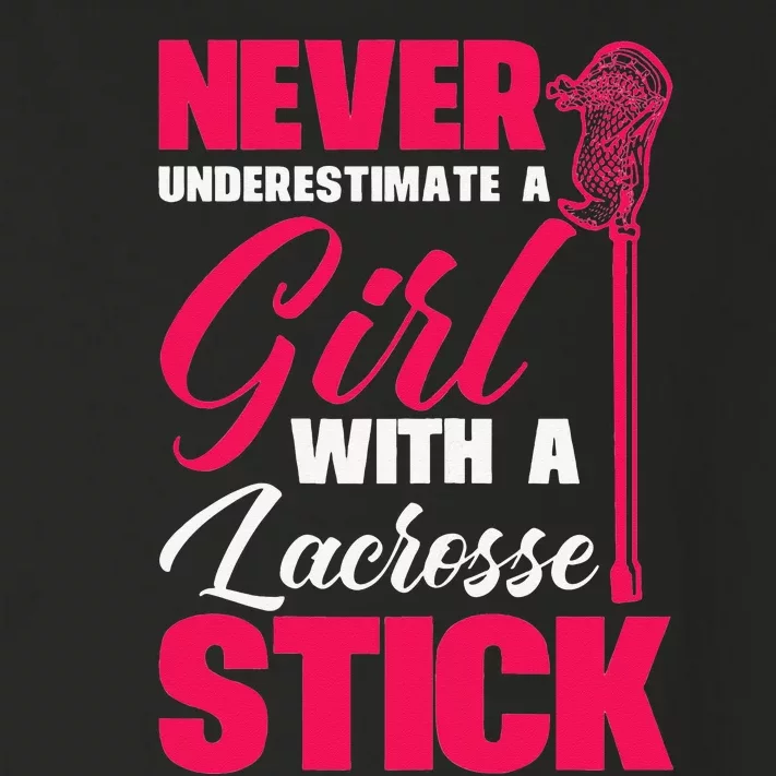 Funny Lacrosse Player A With A Lacrosse Stick Toddler Long Sleeve Shirt