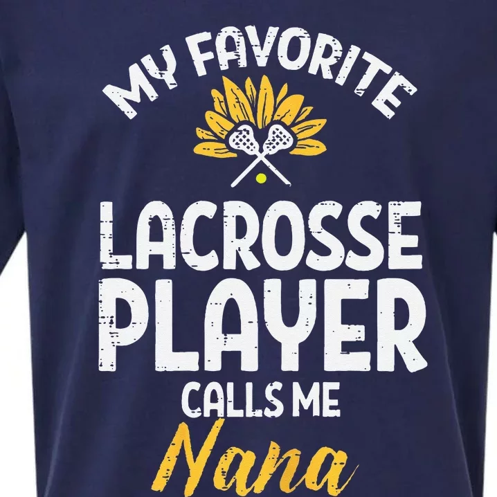 Favorite Lacrosse Player Nana Lax Family Grandma Mimi Sueded Cloud Jersey T-Shirt