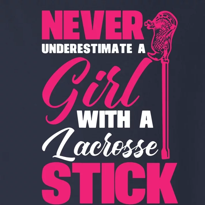 Funny Lacrosse Player With A Lacrosse Stick Toddler Long Sleeve Shirt