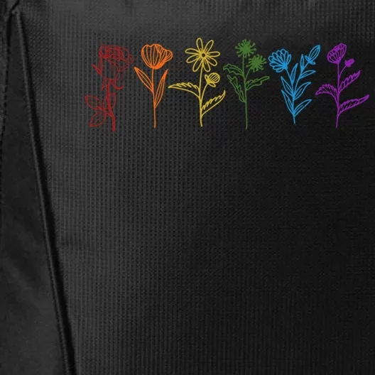 Flower Lgbt Pride Rainbow Plant Lover Meaningful Gift Lgbt Gay Gift City Backpack