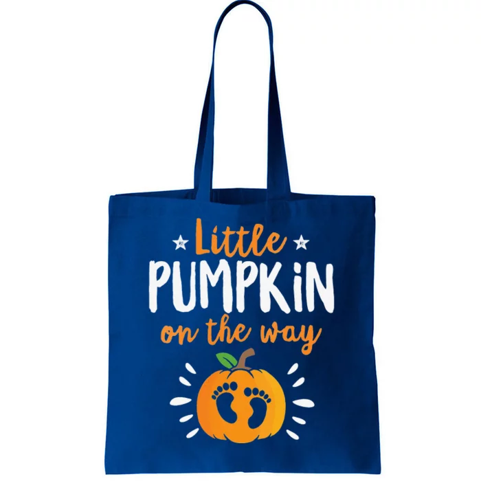 Funny Little Pumpkin On The Way Pregnancy Announcement Halloween Tote Bag