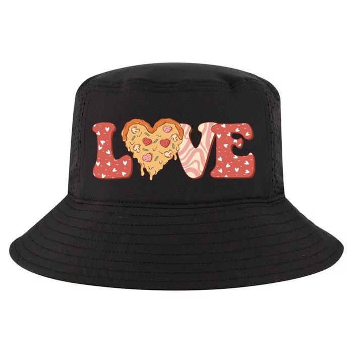 Funny Love Pizza Retro Valentine's Day Gift Cool Comfort Performance Bucket Hat