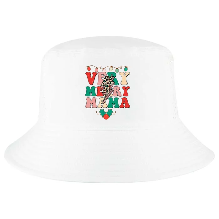 Festive Leopard Print Christmas Lights for Stylish Moms Cool Comfort Performance Bucket Hat