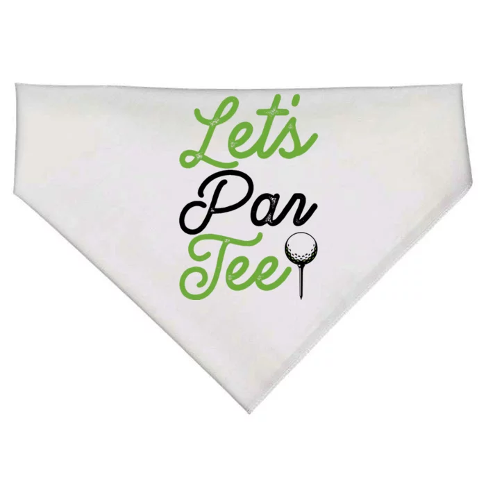 Funny Lets Par Tee Golf Tee USA-Made Doggie Bandana