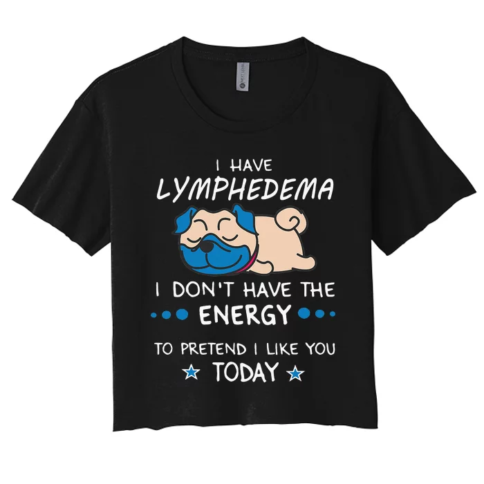 Funny Lymphedema Patients Awareness Lymphedema Warrior Women's Crop Top Tee