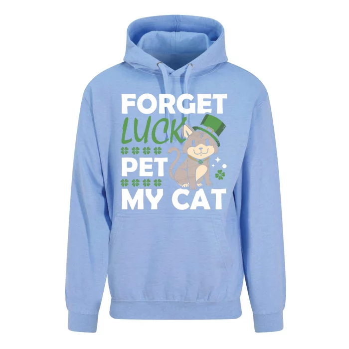 Forget Luck Pet My Cat Animal St Patrick's Day Vibes Great Gift Unisex Surf Hoodie