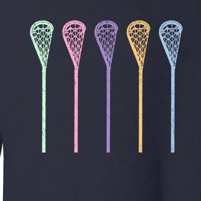 Funny Lacrosse Player Girl Gift Lax Sticks Cute Gift Toddler Sweatshirt