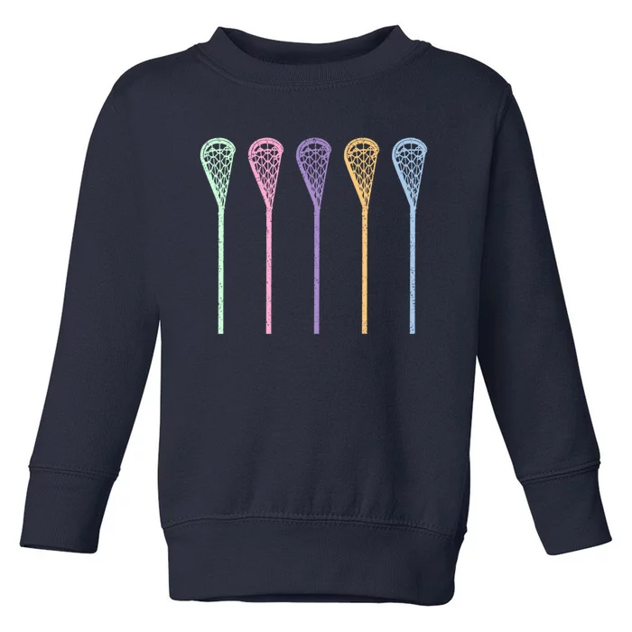 Funny Lacrosse Player Girl Gift Lax Sticks Cute Gift Toddler Sweatshirt