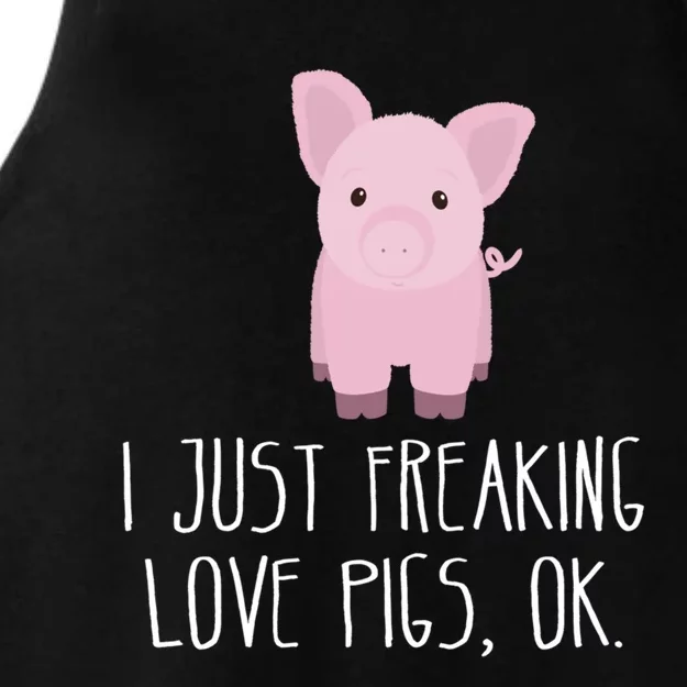 Freaking Love Pigs Gift Cute Pig Saying Gift Ladies Tri-Blend Wicking Tank