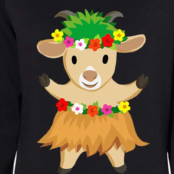 Funny Luau Party Aloha Hawaii Hula Goat Womens California Wash Sweatshirt