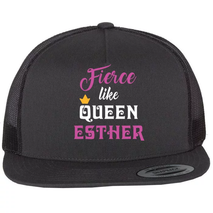 Fierce Like Queen Esther Purim Party Flat Bill Trucker Hat