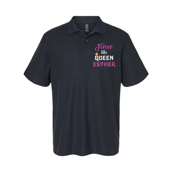 Fierce Like Queen Esther Purim Party Softstyle Adult Sport Polo