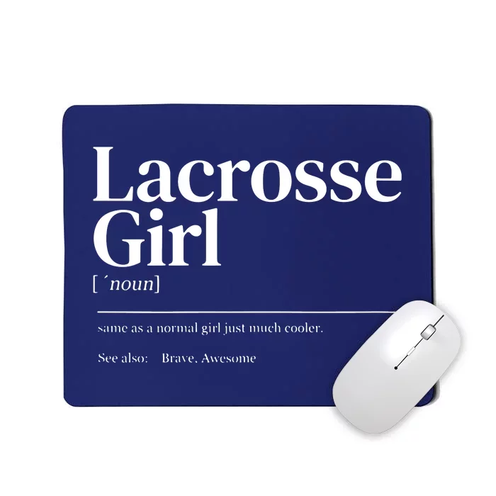 Funny Lacrosse Quote Definition Mousepad