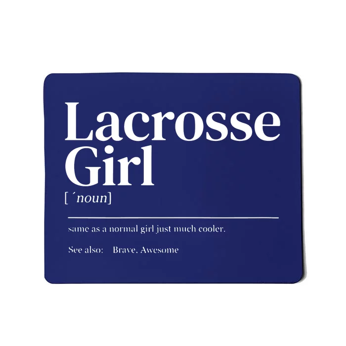 Funny Lacrosse Quote Definition Mousepad