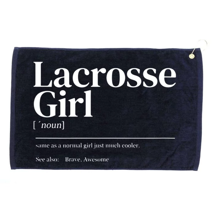 Funny Lacrosse Quote Definition Grommeted Golf Towel