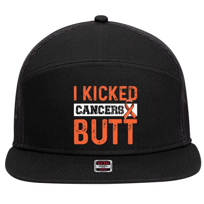 Fight Leukemia Quote for a Blood Cancer Survivor 7 Panel Mesh Trucker Snapback Hat