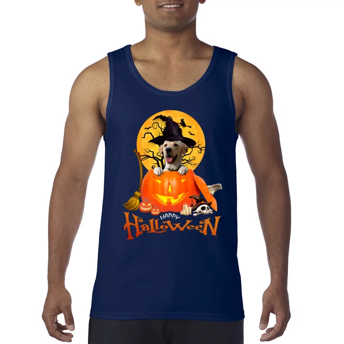 Funny Labrador Retriever1 Spooky Halloween Tank Top