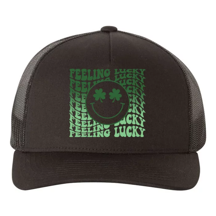 Feeling Lucky Retro St Patricks Yupoong Adult 5-Panel Trucker Hat