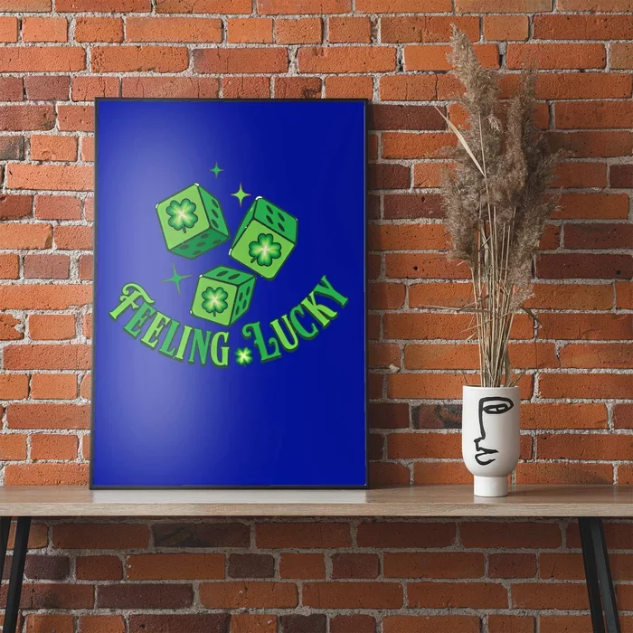 Feeling Lucky Retro Happy Patrick's Day Shamrock Gift Poster