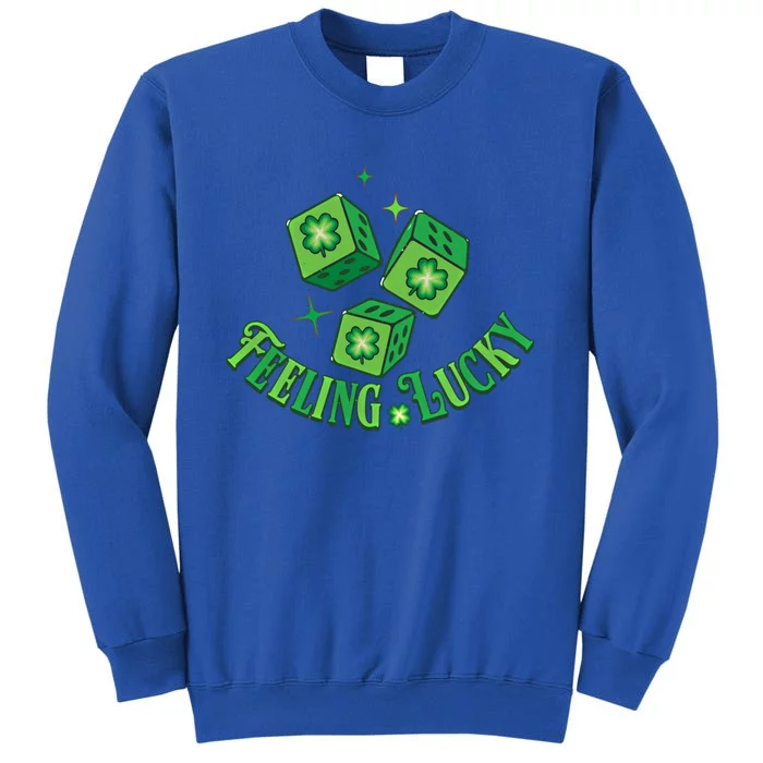 Feeling Lucky Retro Happy Patrick's Day Shamrock Gift Tall Sweatshirt