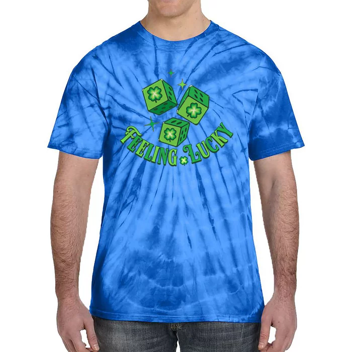 Feeling Lucky Retro Happy Patrick's Day Shamrock Gift Tie-Dye T-Shirt