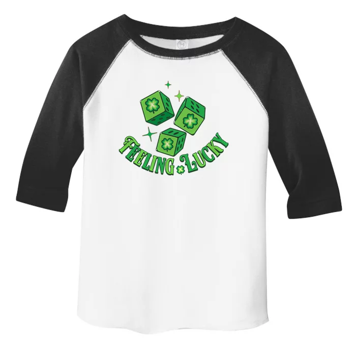 Feeling Lucky Retro Happy Patrick's Day Shamrock Gift Toddler Fine Jersey T-Shirt