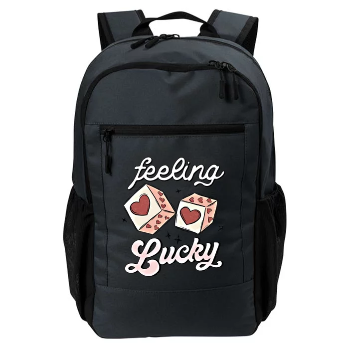 Feeling Lucky Retro Valentine Groovy Valentines Day Gift Daily Commute Backpack