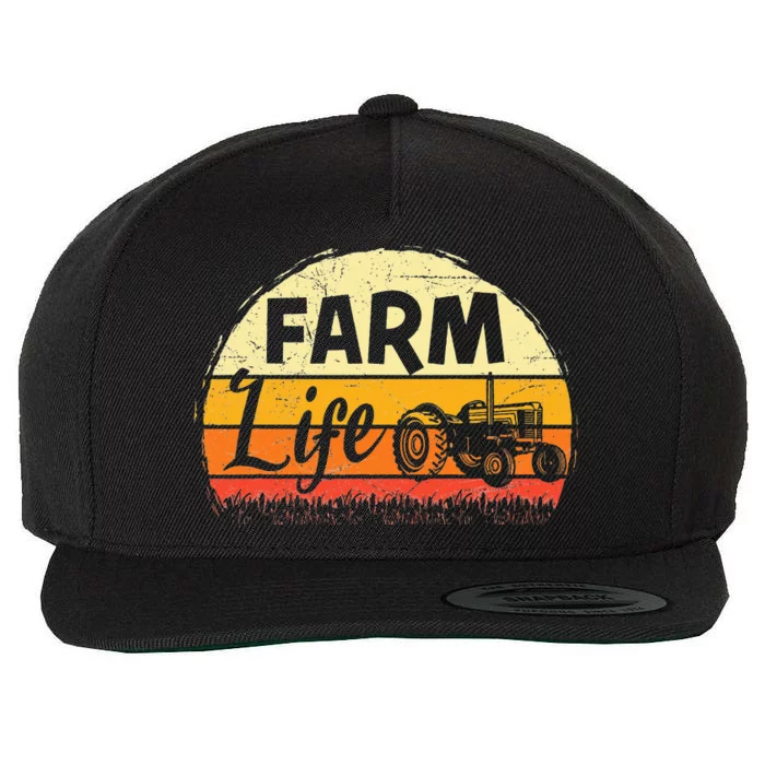 Farm Life Rancher Barnyard Harvest Farming Barn Cattle Wool Snapback Cap