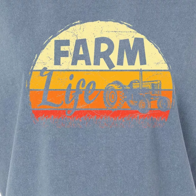 Farm Life Rancher Barnyard Harvest Farming Barn Cattle Garment-Dyed Women's Muscle Tee