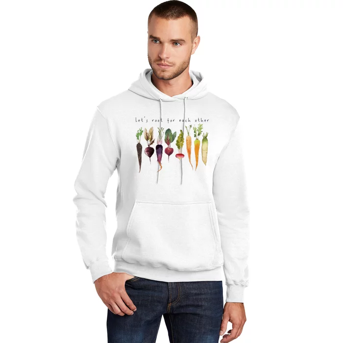 Funny Lets Root For Each Other Vegan Veggies Vegetable Hoodie