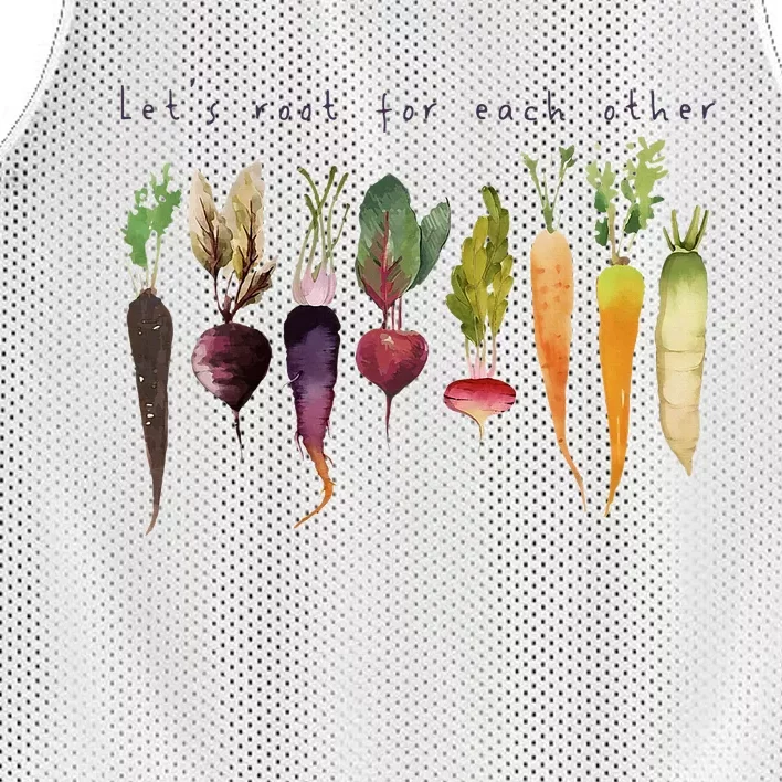 Funny Lets Root For Each Other Vegan Veggies Vegetable Mesh Reversible Basketball Jersey Tank