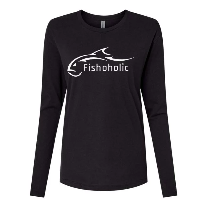 Fish Logo Represents All Fish & Fishing Enthusiasts Womens Cotton Relaxed Long Sleeve T-Shirt