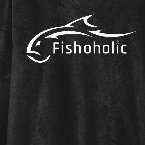 Fish Logo Represents All Fish & Fishing Enthusiasts Hooded Wearable Blanket