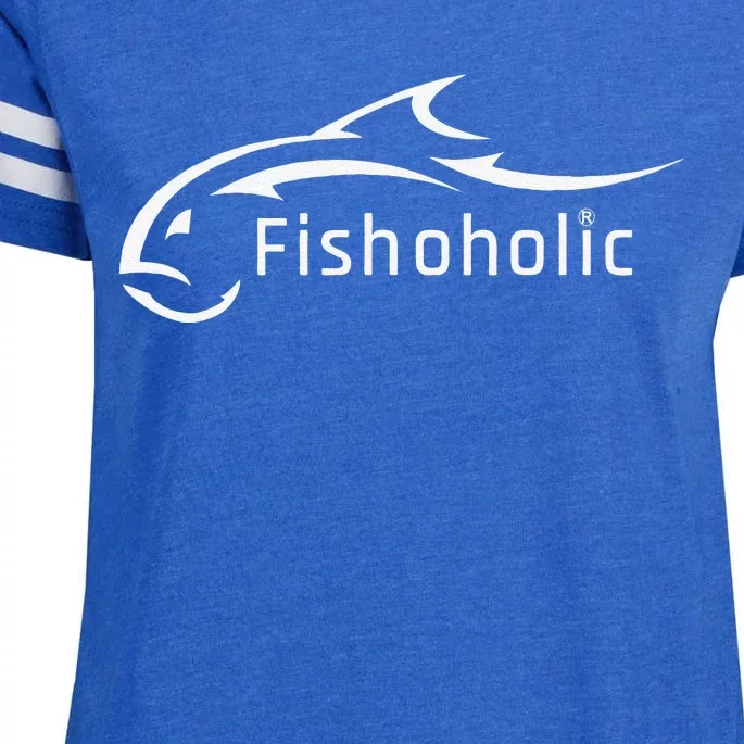 Fish Logo Represents All Fish & Fishing Enthusiasts Enza Ladies Jersey Football T-Shirt