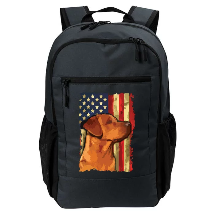 Foxred Labrador Retriever US Flag Fox Red Labrador Dog Lover Daily Commute Backpack