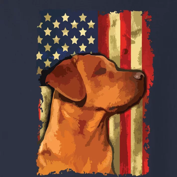 Foxred Labrador Retriever US Flag Fox Red Labrador Dog Lover Toddler Long Sleeve Shirt