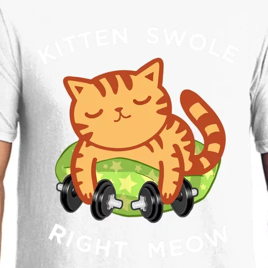 Funny Lifting Right Meow Cat, Workout Gym Pajama Set