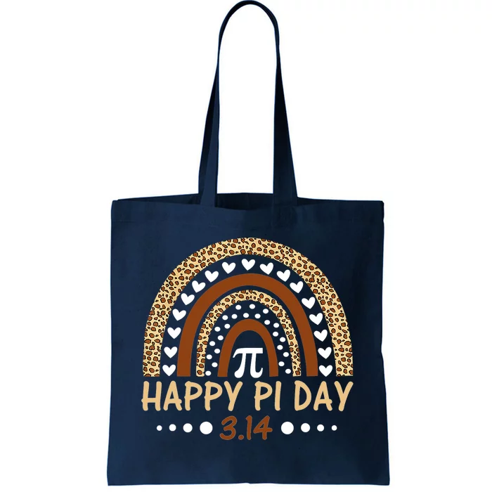 Funny Leopard Rainbow Happy Pi Day Mathematic Math Teacher Gift Tote Bag